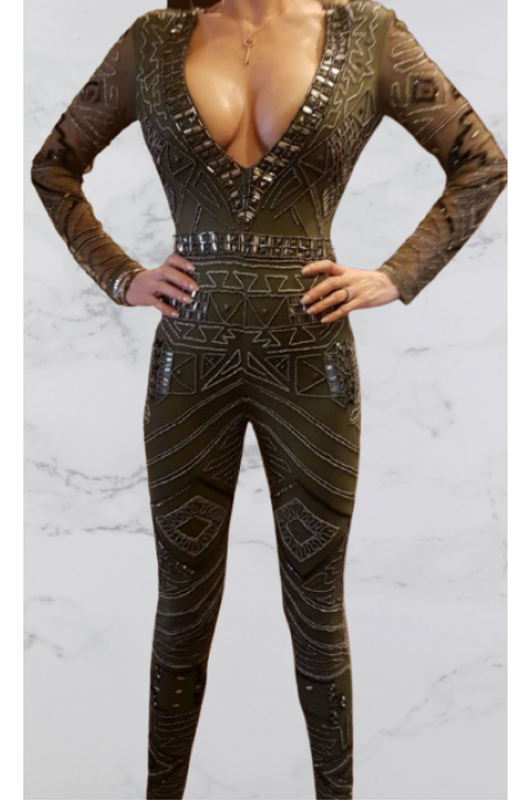 Salopeta eleganta cu tinte si pietre XS/S 