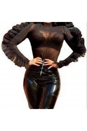 Bluza transparenta cu volane, Mi Collection