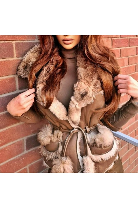 Vesta din blana de vulpe 100% naturala
