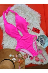 Costum de baie intreg siclam cu benzi la spate