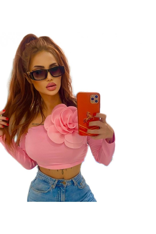 Bluza cu floare 3D superba – eleganta și super feminina
