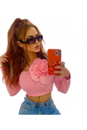 Bluza cu floare 3D superba – eleganta și super feminina