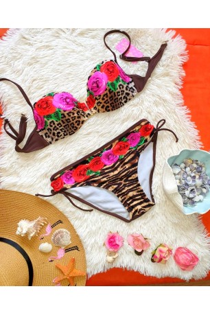 Costum animal print floral superb, model D&G