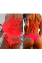 Costum de baie cu chilot brazilian corai
