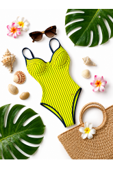 Lime Sculpt™ – Costum de Baie Premium Modelator cu Efect Push-Up