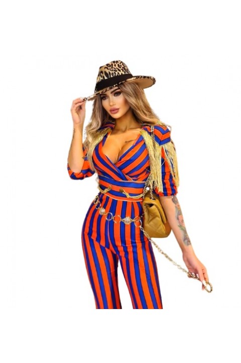 Salopeta eleganta care te face mai inalta cu epoleti