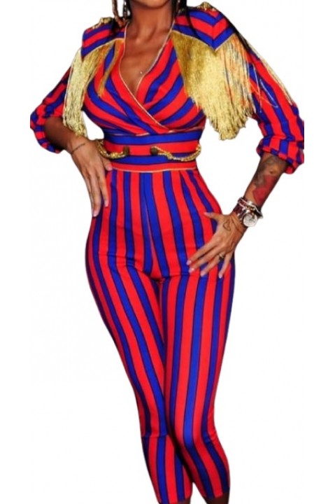 Salopeta eleganta care te face mai inalta cu epoleti